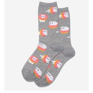 BOGO Hot Sox Kitty Cat donut socks NWTS 😺🍩🧦